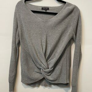 Gray sweater top